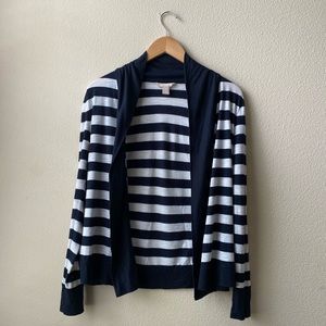 Banana Republic Open Front Striped Cardigan